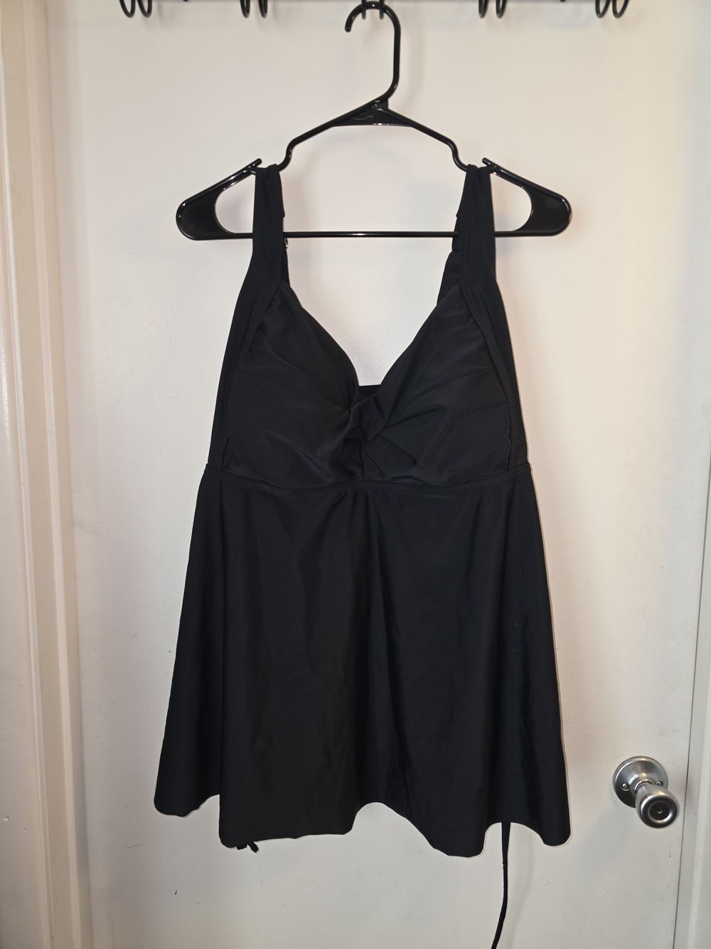 Black Twist-Front Swim Tankini